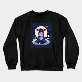 Cute Meditating Crewneck Sweatshirt